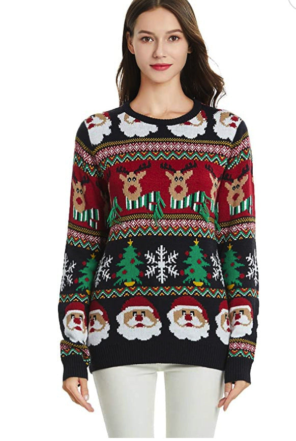 European And American Winter Loose Women's Christmas Sweaters