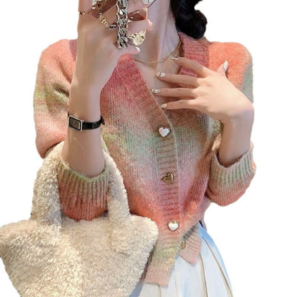 Niche Knitted Cardigan Outerwear Top