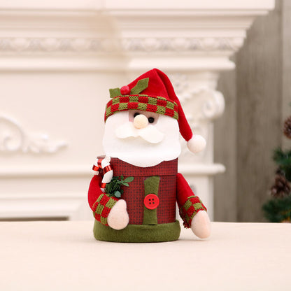 Christmas Supplies Linen Gift Jar Ornament Gift Box Christmas Candy Box