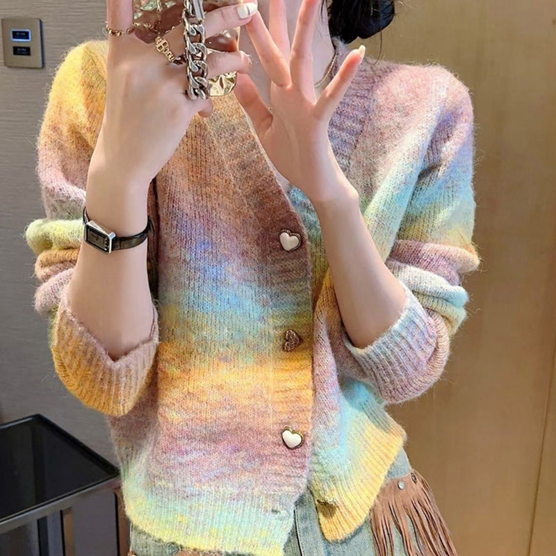 Niche Knitted Cardigan Outerwear Top