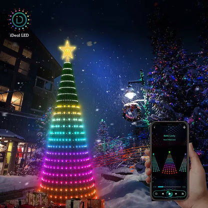 Christmas Tree LED Lights 400Leds Smart RGB LED String Lights Holiday Decoration for Indoor Outdoor Tree App/Remote Control