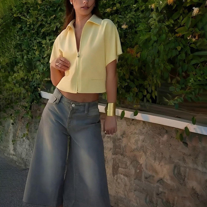 Fashion Temperament Damascus Casual Outerwear