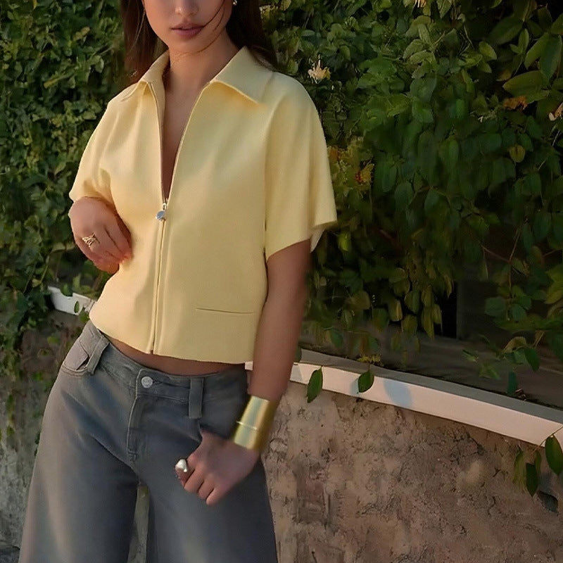 Fashion Temperament Damascus Casual Outerwear