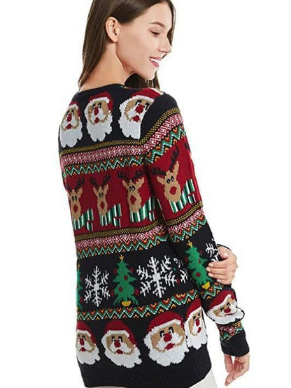 European And American Winter Loose Women's Christmas Sweaters