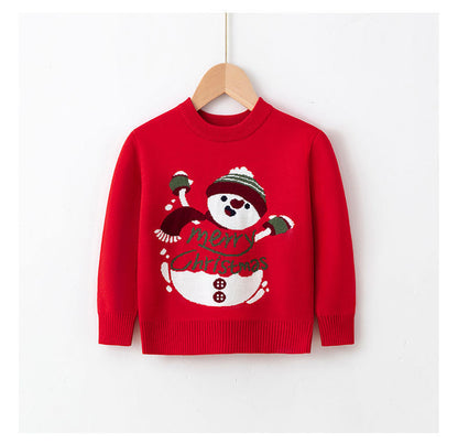 Viscose, Cotton Christmas Sweaters For Children