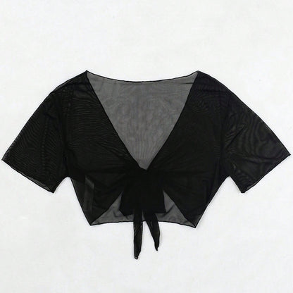 Mesh Outerwear Swimsuit Women's Lace-up